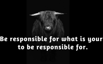 Be Responsible For What is Yours to be Responsible For